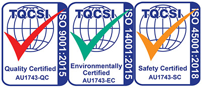 Quality Certified, Environmentally Certified, Safety Certified
